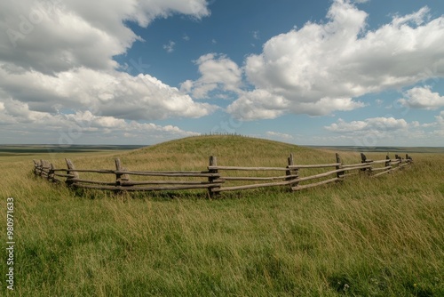 Pömmelte, Schönebeck, Salzlandkreis, Sachsen-Anhalt, Germany, Europe, has a Ringheiligtum with a diameter of over 100 meters, built during the Steinzeit.