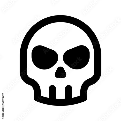 skull glyph icon