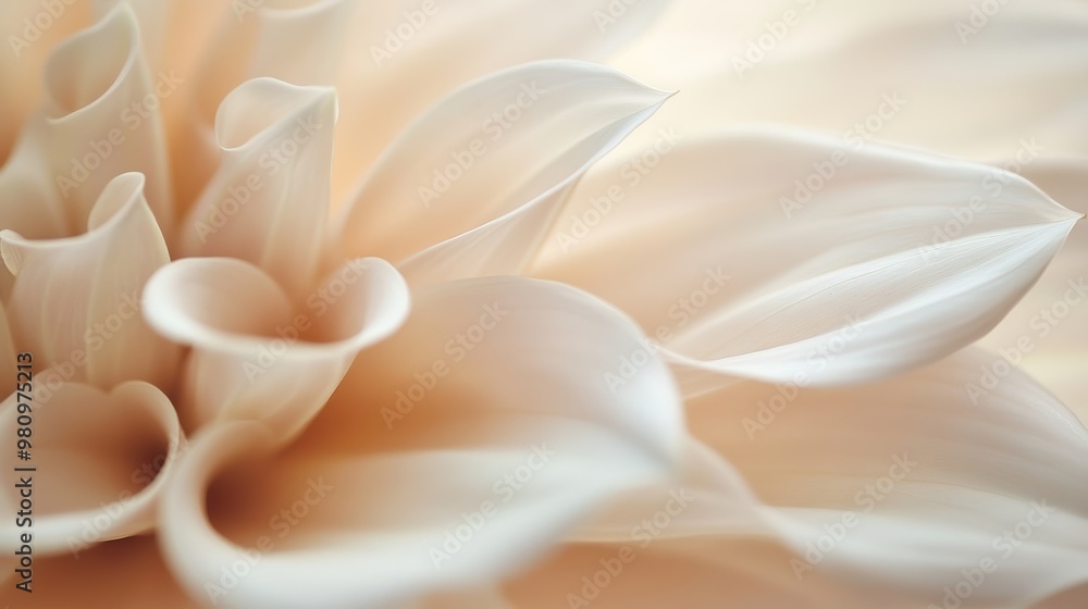Close-up of soft white dahlia petals Close-up of soft white dahlia petals