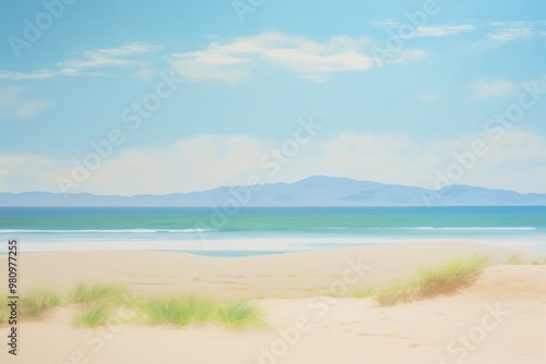 Wallpaper Mural Beach landscape outdoors horizon nature. Torontodigital.ca