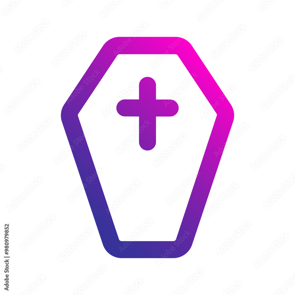 Obraz premium coffin gradient icon