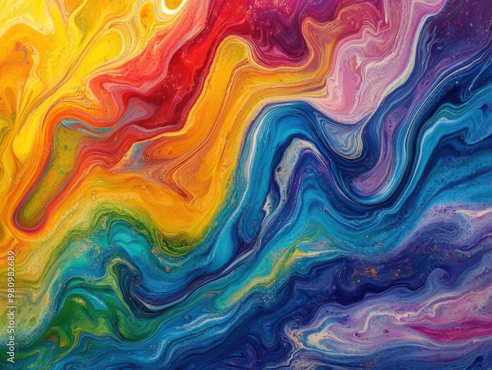 Fototapeta premium Rainbow Swirl Abstract