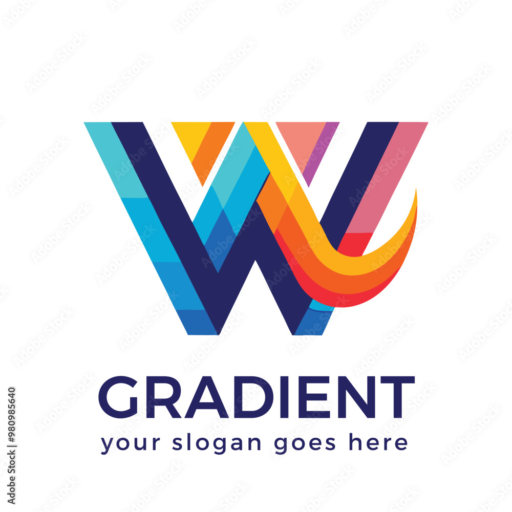Abstract Letter w logo vector design Abstract Letter w logo vector design