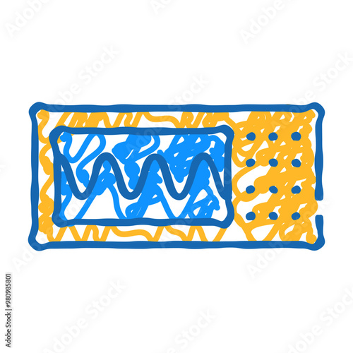 oscilloscope measuring equipment doodle icon sketch vector. oscilloscope measuring equipment sign. isolated symbol illustration