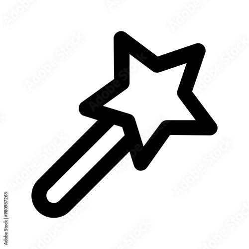 magic wand line icon