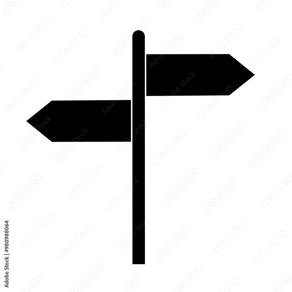 choice direction sign vector on white background.choice icon choice direction sign vector on white background.choice icon