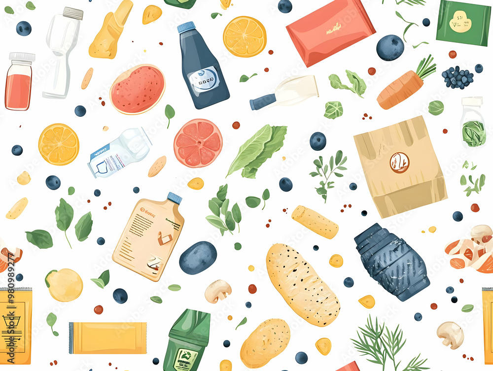 Flat Compostable Packaging Background: Eco-Friendly Textures for a Zero ...