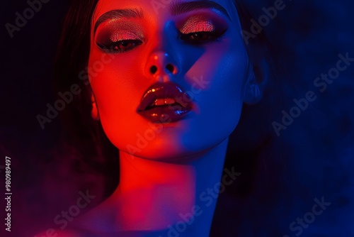 With glowing faces and blue smoke symbolizing mystery and ethereal beauty filled with acetylcholine