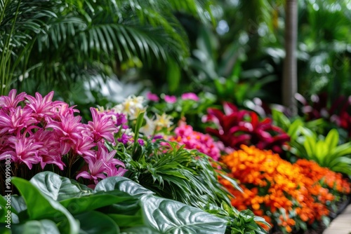 Wallpaper Mural A vibrant display of exotic flora at a botanical garden Torontodigital.ca