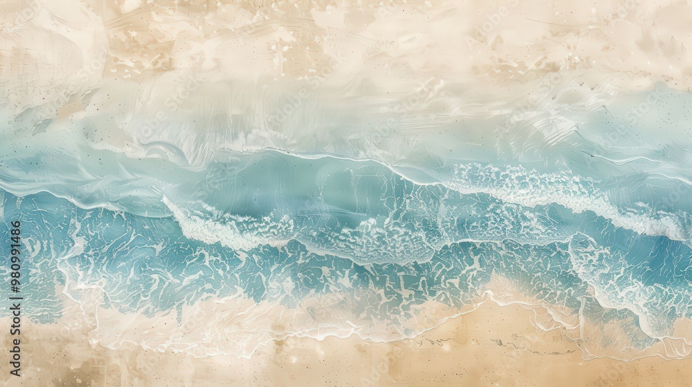 This background design features a serene blend of ocean blues and sandy beiges with a subtle wave pattern. This background design features a serene blend of ocean blues and sandy beiges with a subtle wave pattern.