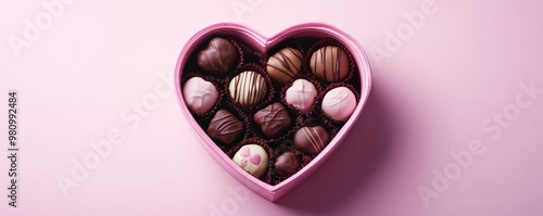 Wallpaper Mural Heart-shaped box of assorted chocolates on Torontodigital.ca