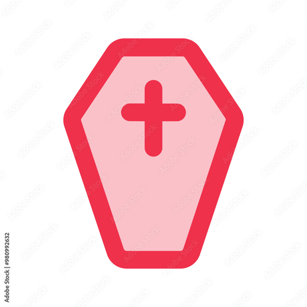Obraz premium coffin outline fill icon
