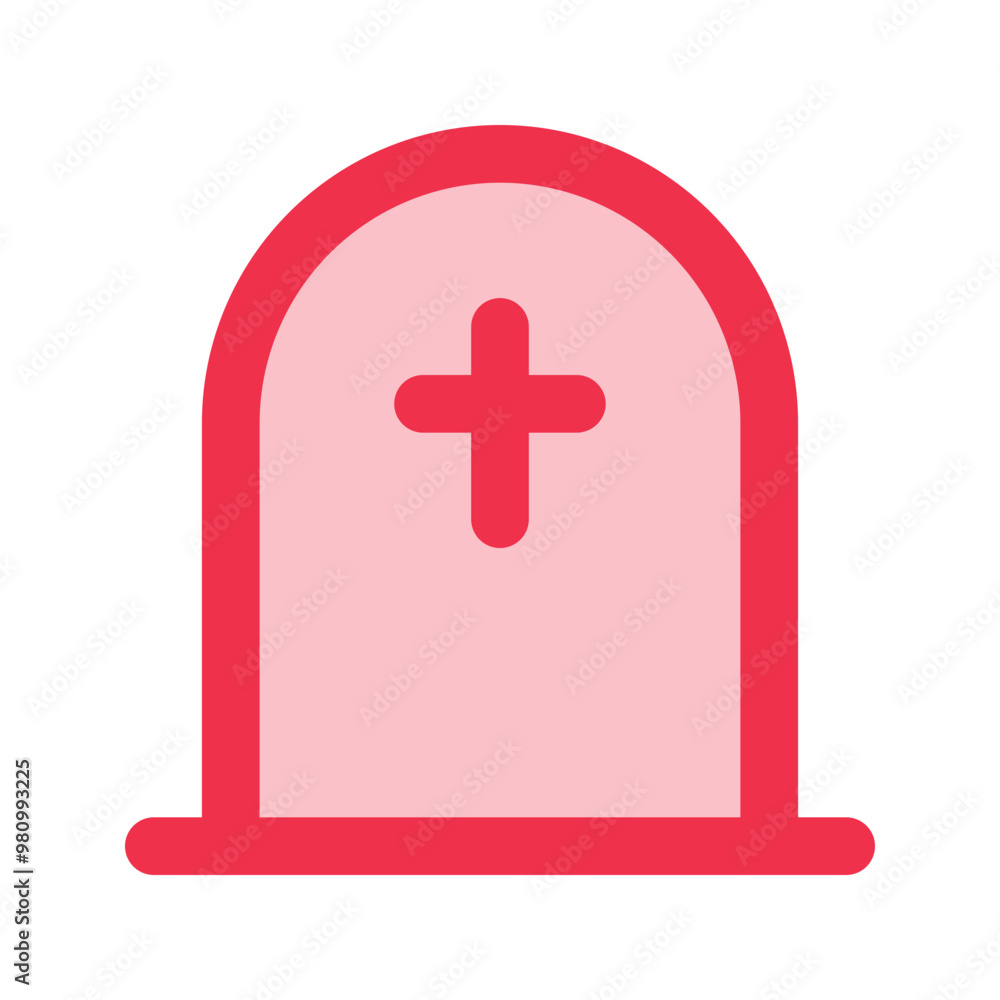 Obraz premium tomb outline fill icon