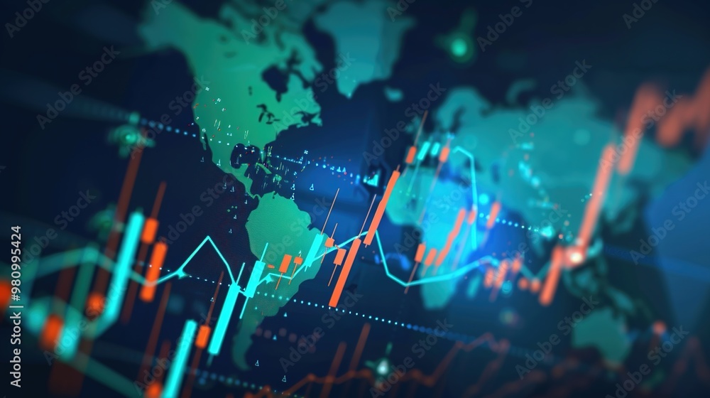Close-up of a clear financial graph on a computer screen, displaying precise market trends and data points with high clarity Close-up of a clear financial graph on a computer screen, displaying precise market trends and data points with high clarity