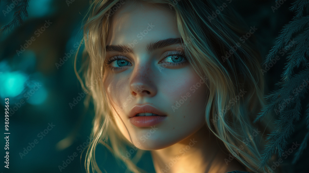 beautiful blonde young woman autumn portrait beautiful blonde young woman autumn portrait