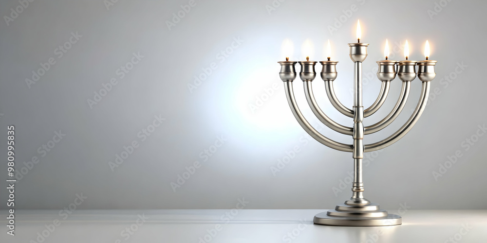 3D Glossy Dreidel Surrounded by Neon Lights on Dark Background - Futuristic Festive Atmosphere with Copy Space for Promotional Content 3D Glossy Dreidel Surrounded by Neon Lights on Dark Background - Futuristic Festive Atmosphere with Copy Space for Promotional Content