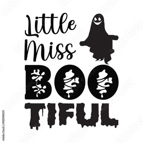 Little Miss Boo Tiful custom, Halloween t-shirt design vector, black, black, skittish, horror, scary, sorcerer, holiday photo