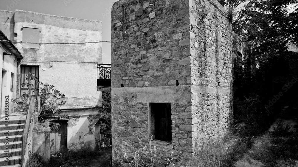 Obraz premium Alianello,borgo fantasma,Matera,Basilicata,Italy