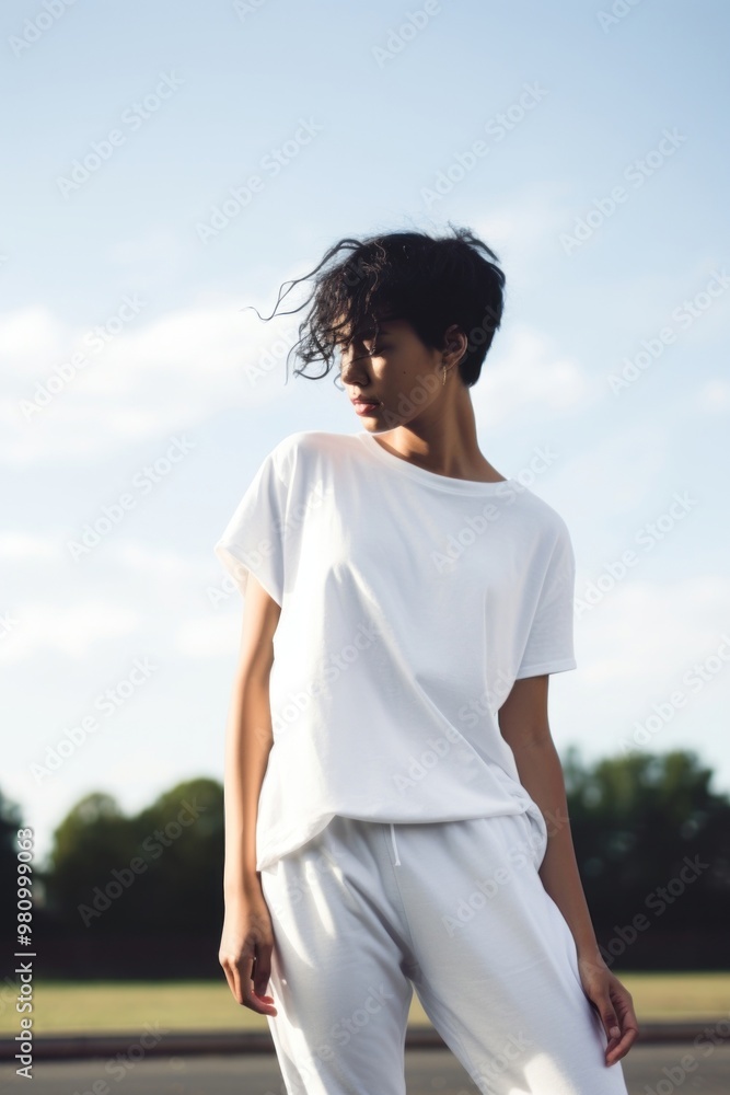 Portrait outdoors sleeve person. Portrait outdoors sleeve person.
