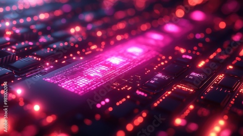 implementation web technology concept business technology internet and network concept 3d illustration