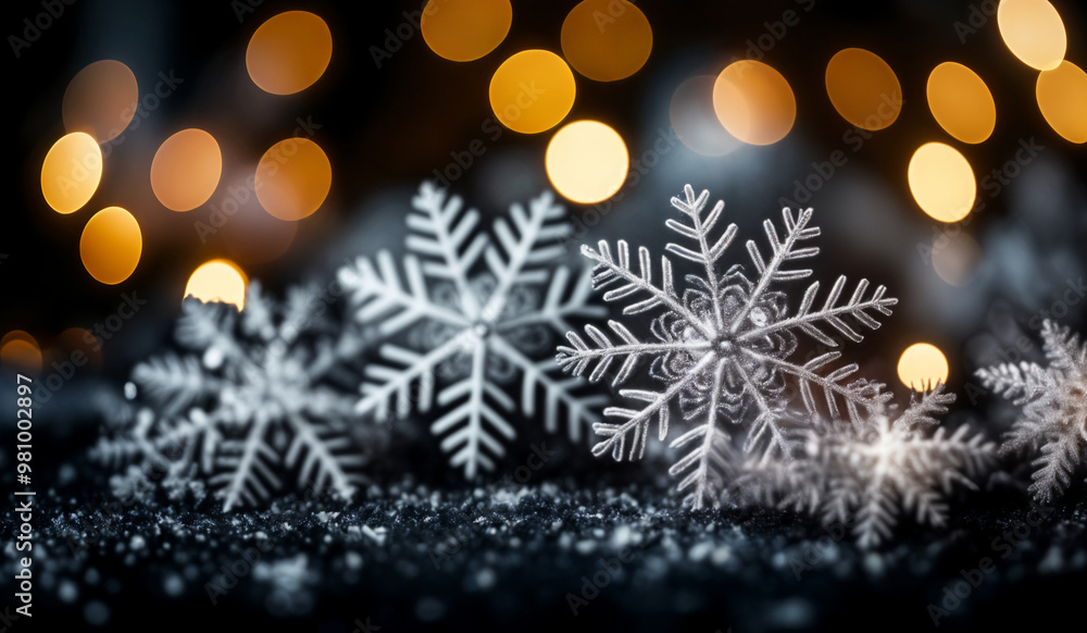 Snowflakes with bokeh background Snowflakes with bokeh background