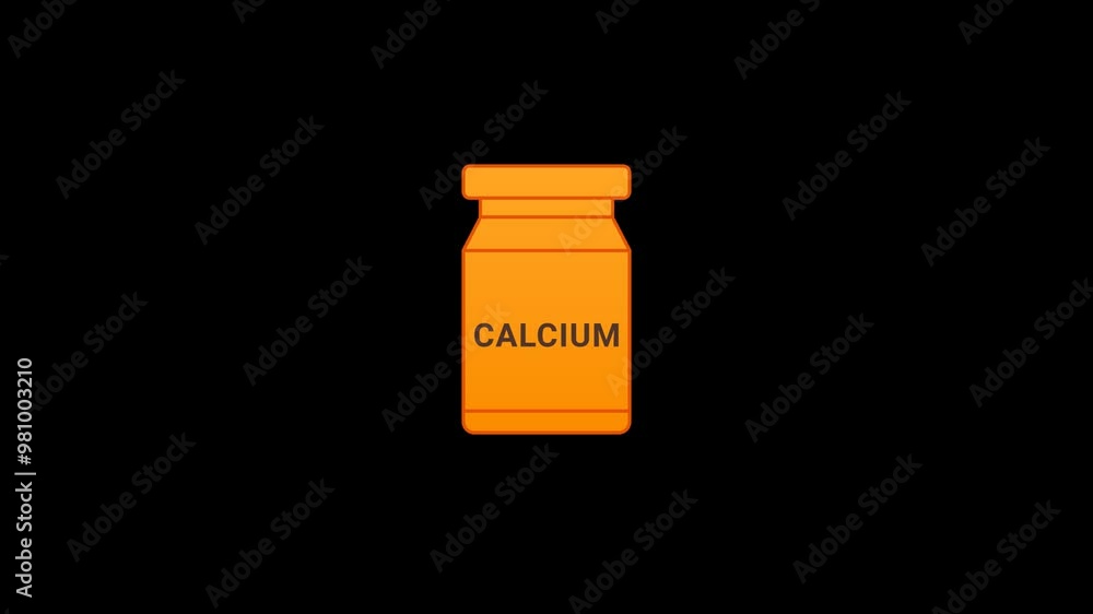 Calcium bottle Animation Calcium bottle Animation