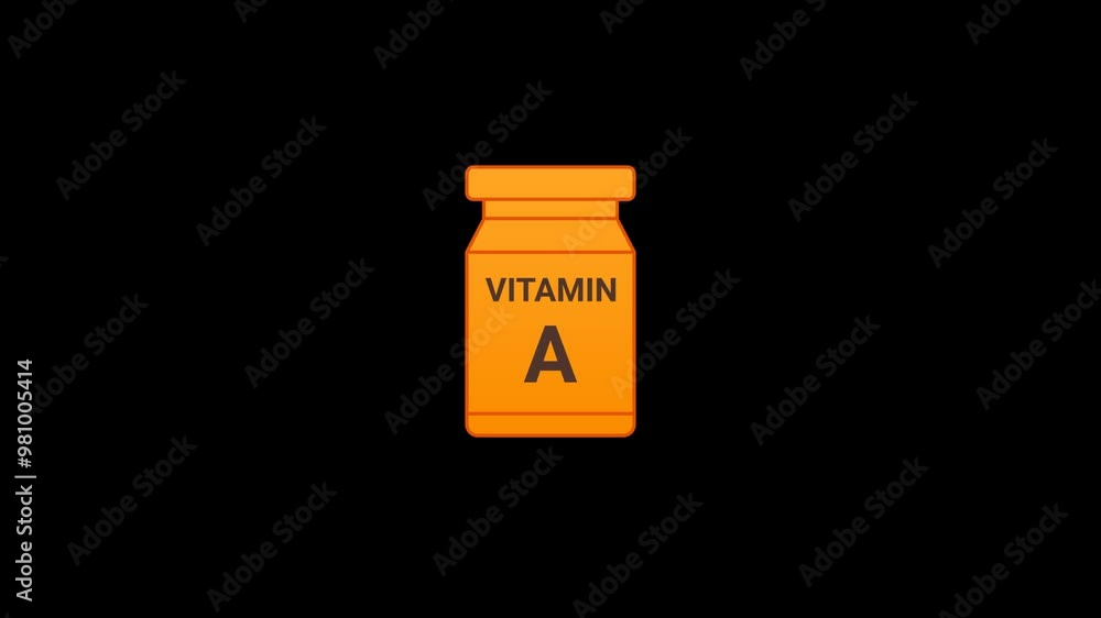 A Vitamin bottle Animation A Vitamin bottle Animation