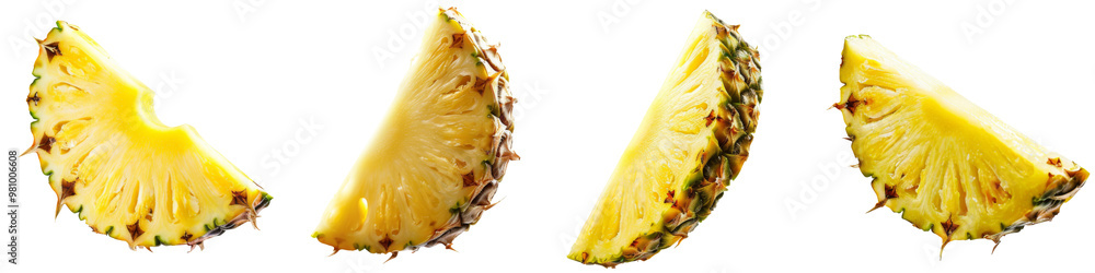 Collection of pineapples isolated on white or transparent background Collection of pineapples isolated on white or transparent background