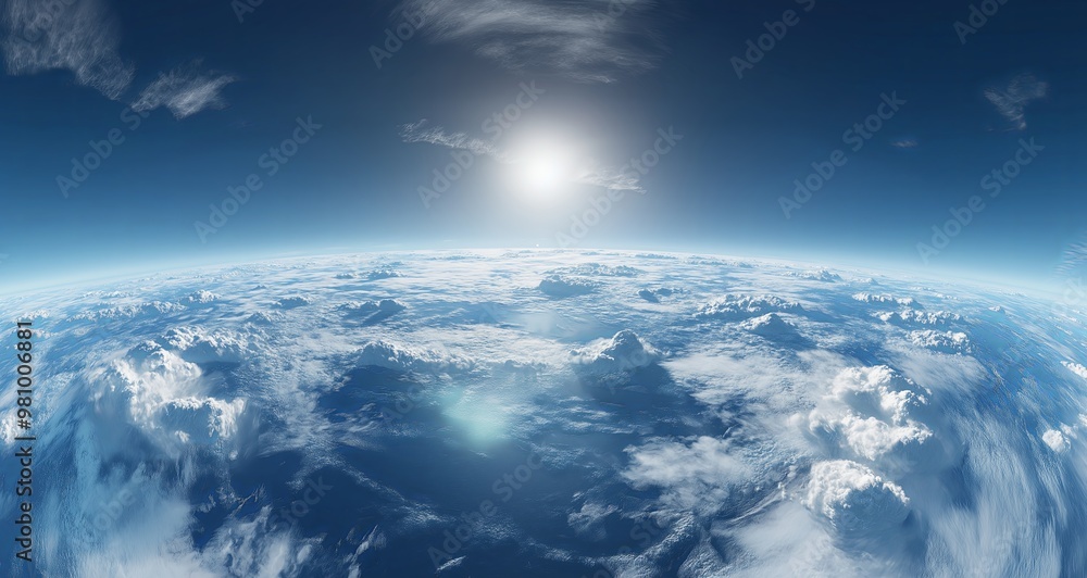Aerial View of Earth with Sunlight on the Horizon Aerial View of Earth with Sunlight on the Horizon
