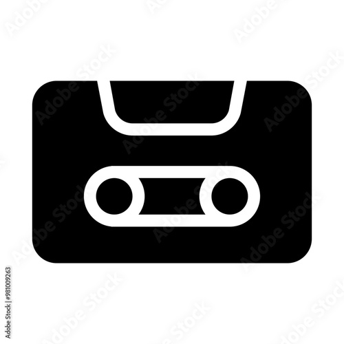 cassette solid icon