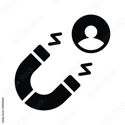 Efficient lead generation icon, ideal for marketing and sales tools