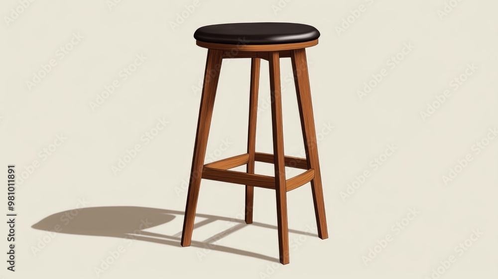Flat 2D Design of a Bar Stool Flat 2D Design of a Bar Stool
