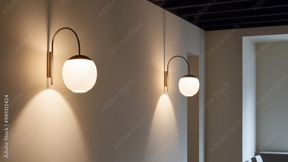 A room with two light fixtures on the wall A room with two light fixtures on the wall