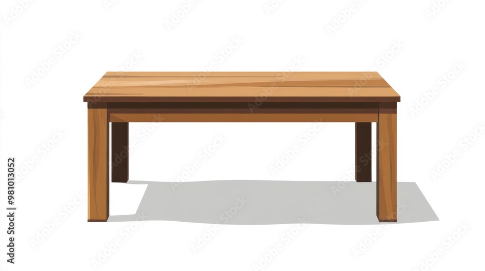 Simple otobi table illustration on a white background Simple otobi table illustration on a white background