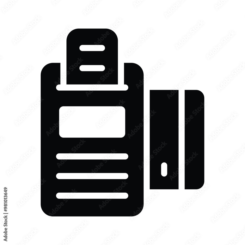 Debit machine icon for processing card payments and transactions Debit machine icon for processing card payments and transactions