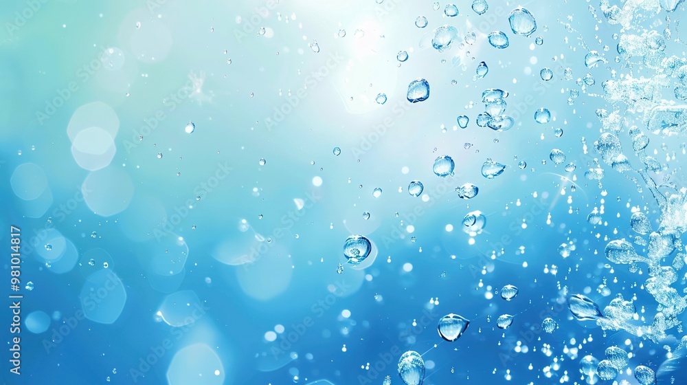water or rain drops on blue background water or rain drops on blue background