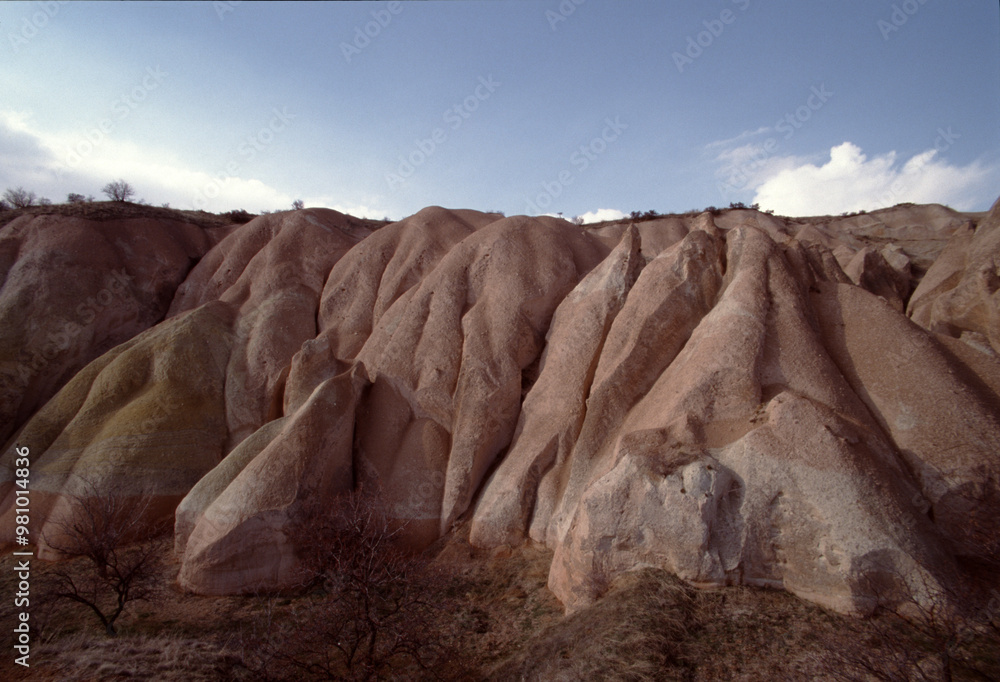 Majestic Rock Formations Against a Clear Blue Sky Majestic Rock Formations Against a Clear Blue Sky