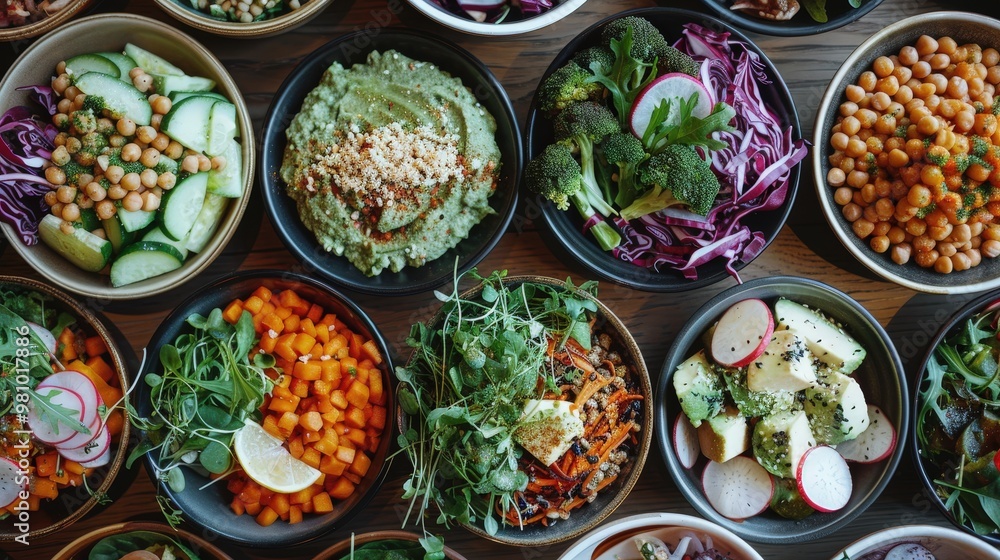 The restaurant's vegetarian and vegan food caters to a variety of dietary needs. The restaurant's vegetarian and vegan food caters to a variety of dietary needs.