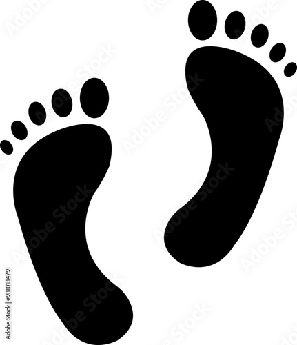 Person feet steps. Human foot print walk vector. Two feet of single man icon. Footsteps sign footprint. 