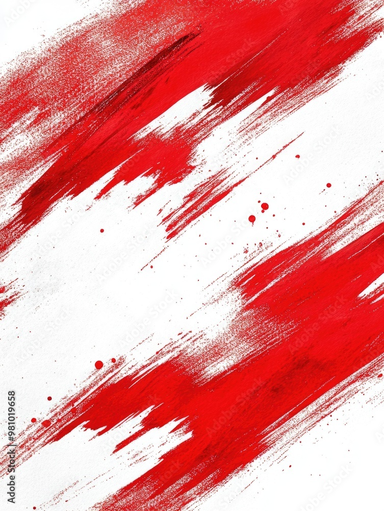 Red and White Paint Brush Stroke Red and White Paint Brush Stroke