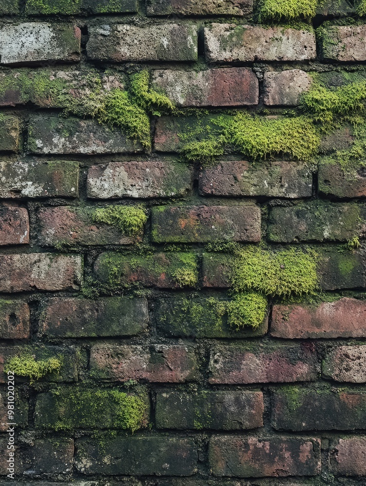 Brick Wall with Moss Brick Wall with Moss