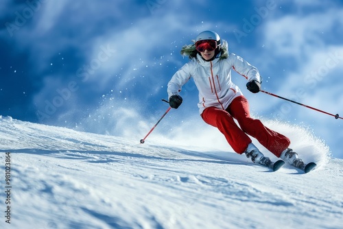 Indulge in the exhilarating experience of skiing and snowboarding on snowcovered slopes, embracing the winter chill with enthusiasm. Engage in thrilling winter activities in the vast outdoors photo