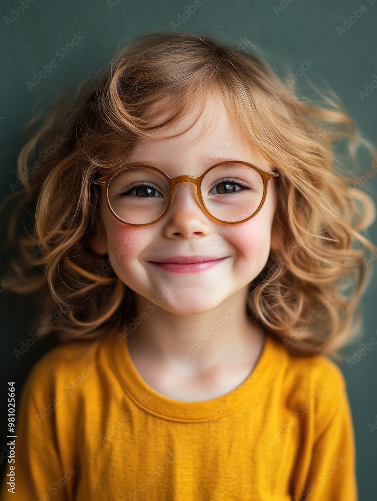 Girl with glasses smiling