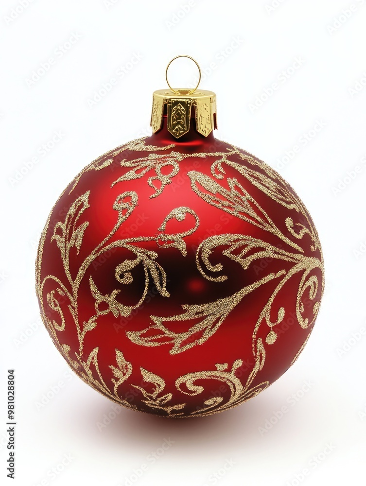 Red Gold Christmas Ornament Red Gold Christmas Ornament