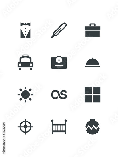 Set of icons for web design, vector illustration