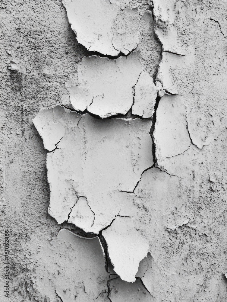 Cracked black and white wall Cracked black and white wall