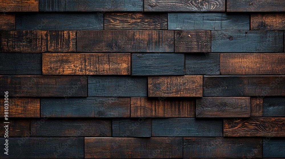 A textured wooden wall featuring a blend of dark and light wooden panels, perfect for backgrounds and rustic decor. A textured wooden wall featuring a blend of dark and light wooden panels, perfect for backgrounds and rustic decor.