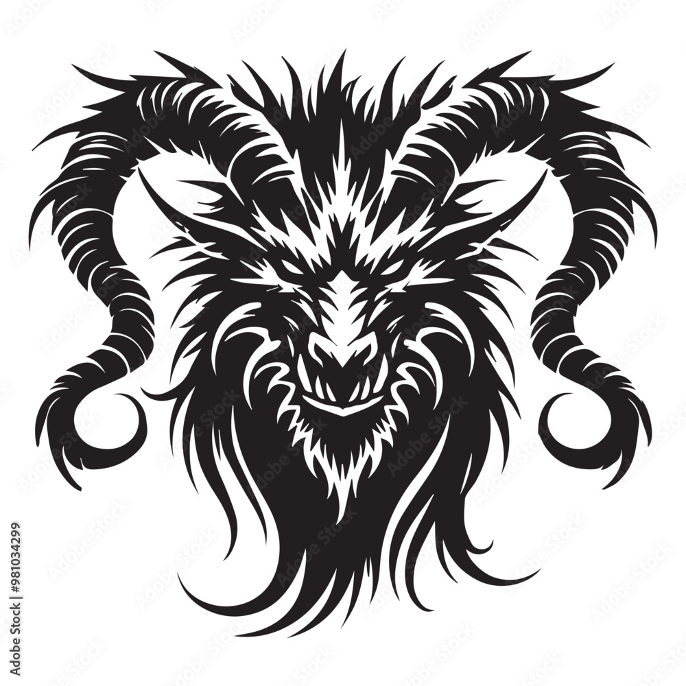 Fototapeta premium Dragon vector in black and white - Dragon Silhouette Clipart 