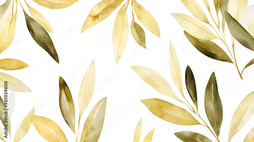 Elegant Botanical Patterns with Lush Foliage and Vibrant Hues in a Seamless Design Elegant Botanical Patterns with Lush Foliage and Vibrant Hues in a Seamless Design