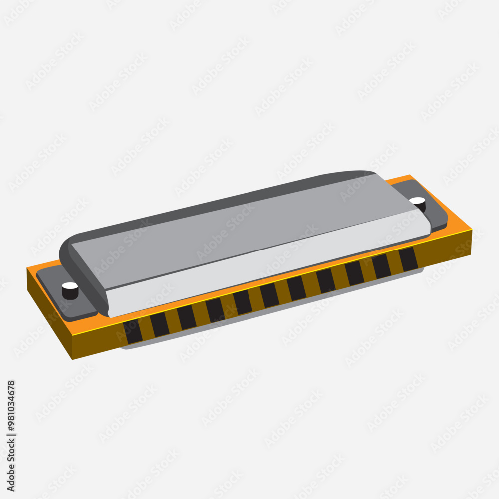 Harmonica musical instrument vector design illustration classic Harmonica musical instrument vector design illustration classic